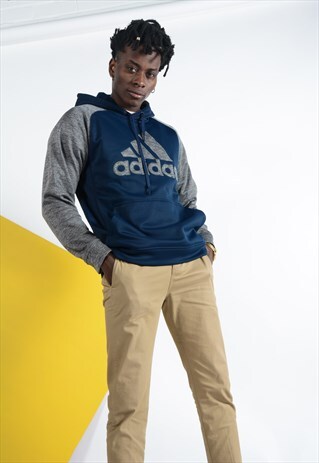VINTAGE ADIDAS SPORTS HOODIE IN BLUE