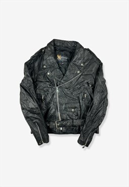 Vintage X Element Leather Biker Jacket Black Medium