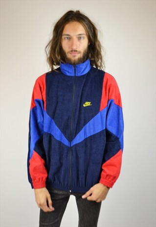 VINTAGE 80'S NIKE VELOUR TRACK JACKET