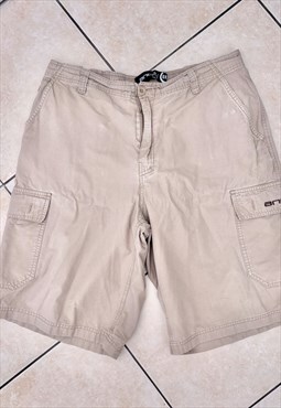 Vintage animal Surfwear Y2K beige cargo shorts 34