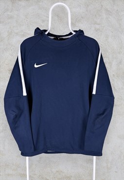 Nike Blue Hoodie Pullover Dri-Fit Mens Large