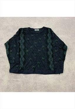 Vintage abstract knitted jumper Women's L