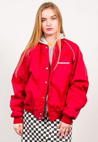 VINTAGE 90'S RED BOMBER JACKET