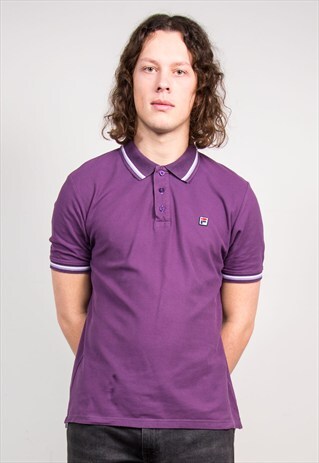 90'S VINTAGE PURPLE FILA POLO T-SHIRT