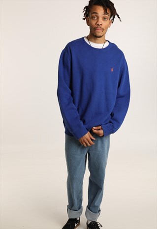 VINTAGE RALPH LAUREN EMBROIDERED LOGO SWEATSHIRT