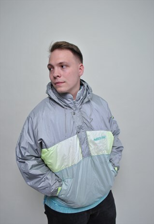 FESTIVAL ANORAK JACKET, 90'S MULTICOLOR WINDBREAKER, MENS