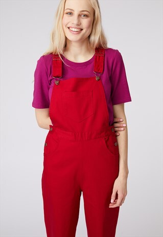 PRINCESS HIGHWAY RED TRUCKER OVERALLS