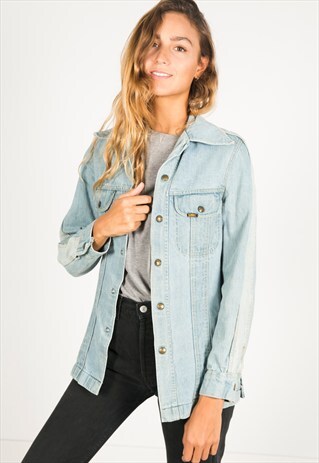 VINTAGE 80S LEE DENIM OVERSHIRT / R615