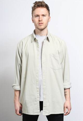 VINTAGE CORDUROY CORD SHIRT BEIGE