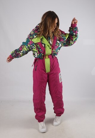 VINTAGE GOLDEN TEAM FULL SKI SUIT SNOW SPORTS UK 12 M (9BO)