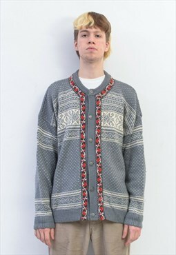 SKJAEVELAND Norwegian 2XL Jumper Cardigan Sweater Jacket