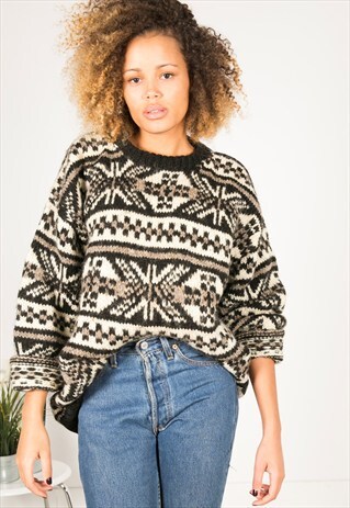 VINTAGE 80S CASUAL KNIT JUMPER/ R0474