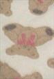 VINTAGE TEDDY BEAR CREAM QUARTER ZIP FLEECE MENS