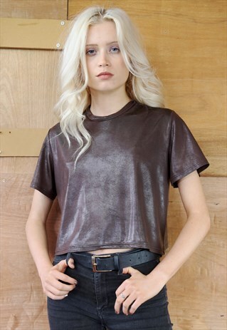 VEGAN FAKE LEATHER BOX TOP