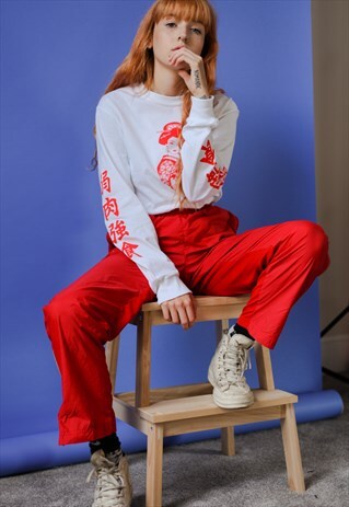 GEISHA LONGSLEEVE T-SHIRT WHITE