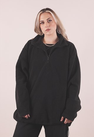 VINTAGE FRUIT OF THE LOOM BLACK FLEECE JACKET /A15023