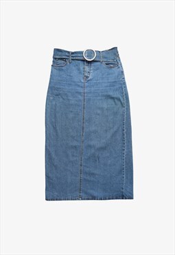 Vintage Y2k 00s maxi denim skirt in blue