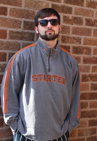 VINTAGE STARTER Q ZIP SWEATER