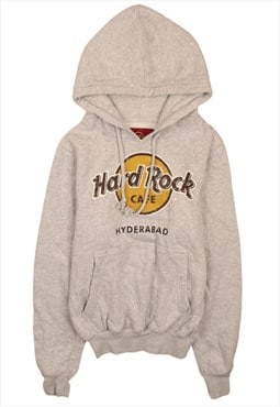 Vintage 90's Hard Rock Cafe Hoodie Spellout Pullover Grey