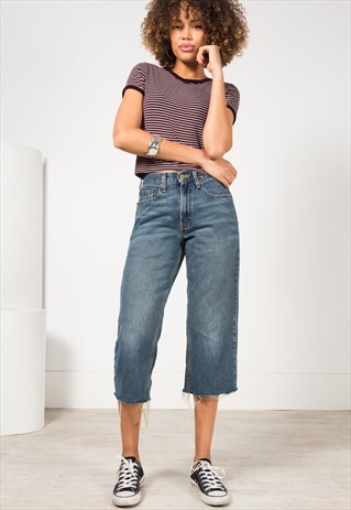 VINTAGE 80'S LEVI'S CULOTTE CUT OFF /AVELINAS REWORKS/ 0044