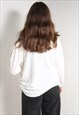 VINTAGE 80'S SLOUCHY CARDIGAN WHITE
