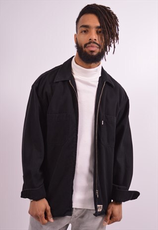 LEVI'S MENS VINTAGE HARRINGTON JACKET LARGE BLACK 90S