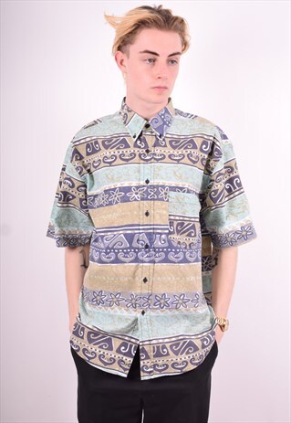 MENS VINTAGE SHIRT XL MULTI 90'S