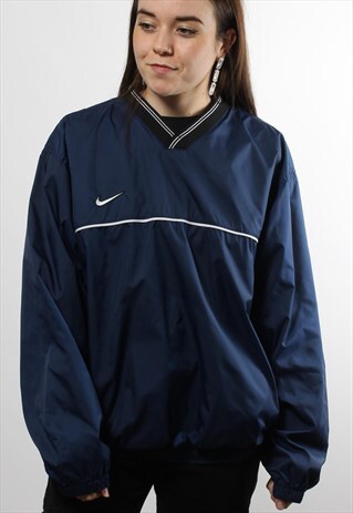 VINTAGE NIKE BLUE SPORTS WINDBREAKER JACKET