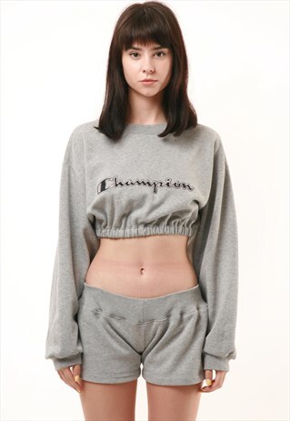 VINTAGE REWORK CHAMPION CROP TOP SUIT ALL IN ONE SHORTS 3