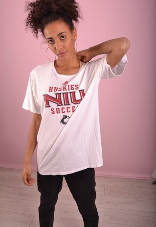 WHITE ADIDAS T-SHIRT GBT4045
