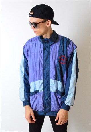 VINTAGE 90S COLOUR BLOCK SHELL JACKET