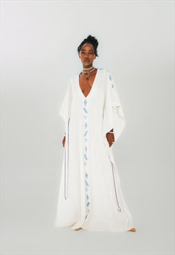 UVIA Psychedelic long linen dress