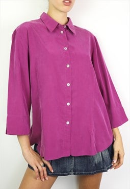 Vintage Epaulet Shirt in Purple