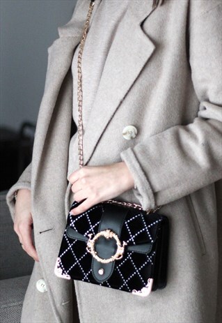 VELVET BAROQUE CHAIN BAG