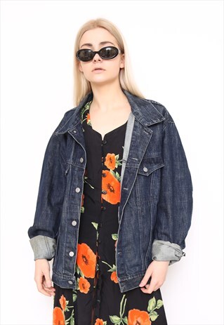 VINTAGE 90S BLUE DENIM OVERSIZED JACKET