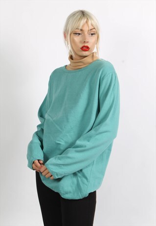 VINTAGE 90'S OVERSIZE BASICS SWEATSHIRT GREEN