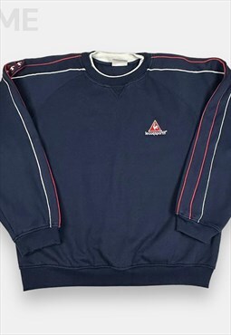 Le Coq Sportif vintage embroidered navy blue sweatshirt L