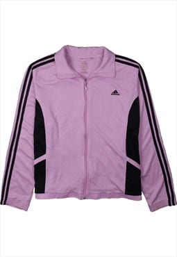 Vintage 90's Adidas Sweatshirt Sportswear Full Zip Up Pink