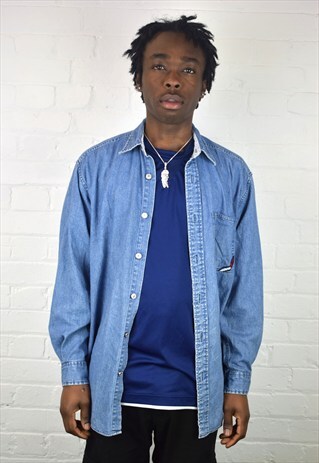VINTAGE 90'S TOMMY HILFIGER DENIM SHIRT