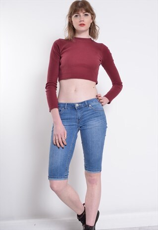 VINTAGE LEVI'S DENIM SHORTS BLUE 28"