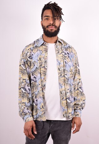 MENS VINTAGE SHIRT LARGE MULTI 90S