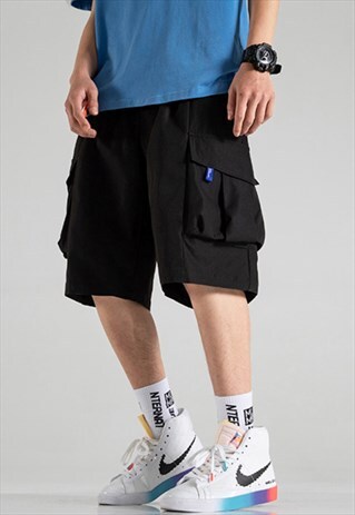KALODIS DRAWSTRING CASUAL MULTI-POCKET CARGO SHORTS