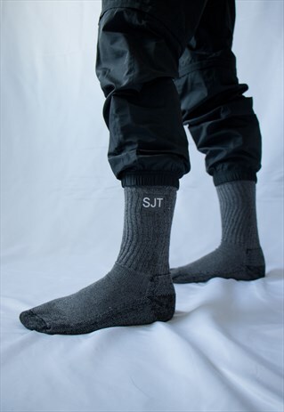 GREY LOGO SOCKS