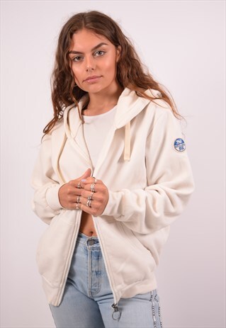 VINTAGE NORT SAILS HOODIE SWEATER WHITE