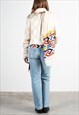 WOMEN'S ANDREA ODICINI OFF WHITE SQUARE COLORFUL TRIBAL DRES