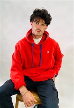 Vintage 90s Nike Red Embroidered Hoodie