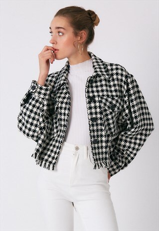 PATTERNED POCKET SHIRT HOUNDSTOOTH