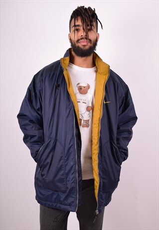 NIKE MENS VINTAGE JACKET LARGE BLUE 90'S