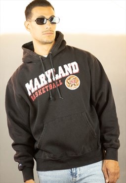 Vintage Maryland Basketball Hoodie in Black L