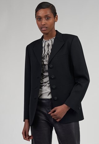 VINTAGE RARE EARLY 90'S GIANNI VERSACE BLACK BLAZER